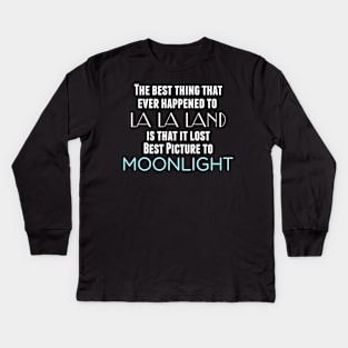 La La Land / Moonlight (White) Kids Long Sleeve T-Shirt